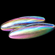 Magnetic Rainbow Hematite Buzz stones pair 56-60mm 93-107g in sunlight - Rocks and Things Store