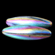 Magnetic Rainbow Hematite Buzz stones pair 56-60mm 93-107g in sunlight - Rocks and Things Store