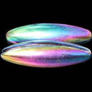 Magnetic Rainbow Hematite Buzz stones pair 56-60mm 93-107g in sunlight - Rocks and Things Store
