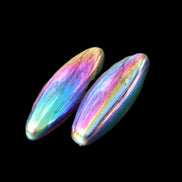 Magnetic Rainbow Hematite Buzz stones pair 56-60mm 93-107g in sunlight - Rocks and Things Store