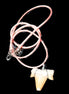 Shark tooth wire wrapped pendant necklace with adjustable strap in sunlight - Rocks and Things Store