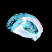 Electroplated Agate Quartz geodes range- greenish, 35-57g in sunlight - Rocks and Things Store