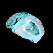 Electroplated Agate Quartz geodes range- greenish, 35-57g in sunlight - Rocks and Things Store