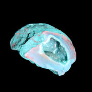 Electroplated Agate Quartz geodes range- greenish, 35-57g in sunlight - Rocks and Things Store