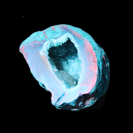 Electroplated Agate Quartz geodes range- greenish, 35-57g in sunlight - Rocks and Things Store