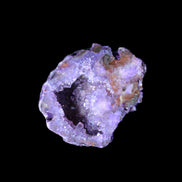 Purple Electroplated Agate Quartz geodes 49*53*32mm 69g in sunlight - Rocks and Things Store