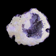 Purplish Electroplated Agate Quartz geodes 48-52mm 48-69g in sunlight - Rocks and Things Store