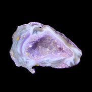 Purple Electroplated Agate Quartz geodes 51*35*27mm 48g in sunshine - Rocks and Things Store