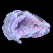 Purple Electroplated Agate Quartz geodes 51*35*27mm 48g in sunshine - Rocks and Things Store