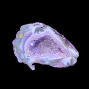 Purplish Electroplated Agate Quartz geodes 48-52mm 48-69g in sunlight - Rocks and Things Store