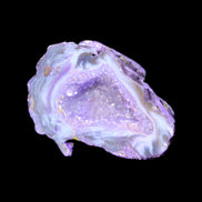 Purplish Electroplated Agate Quartz geodes 48-52mm 48-69g in sunlight - Rocks and Things Store