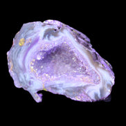 Purplish Electroplated Agate Quartz geodes 48-52mm 48-69g in sunlight - Rocks and Things Store