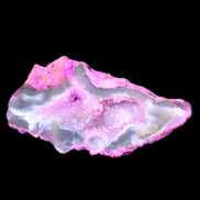 Pinkish Electroplated Agate Quartz geodes 39/55g in sunlight - Rocks and Things Store