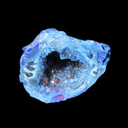 Blue Electroplated Agate Quartz geode range 40-67mm 30-63g in sunlight - Rocks and Things Store