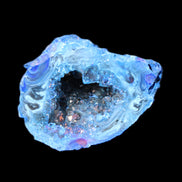 Blue Electroplated Agate Quartz geode range 40-67mm 30-63g in sunlight - Rocks and Things Store