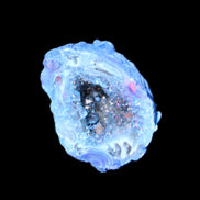 Blue Electroplated Agate Quartz geode range 40-67mm 30-63g in sunlight - Rocks and Things Store