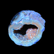 Blue Electroplated Agate Quartz geode range 40-67mm 30-63g in sunlight - Rocks and Things Store