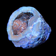 Blue Electroplated Agate Quartz geode range 40-67mm 30-63g in sunlight - Rocks and Things Store