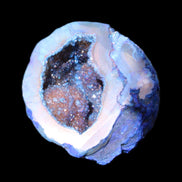Blue Electroplated Agate Quartz geode range 40-67mm 30-63g in sunlight - Rocks and Things Store