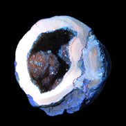 Blue Electroplated Agate Quartz geode range 40-67mm 30-63g in sunlight - Rocks and Things Store