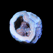 Blue Electroplated Agate Quartz geode range 40-67mm 30-63g in sunlight - Rocks and Things Store