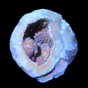 Blue Electroplated Agate Quartz geode range 40-67mm 30-63g in sunlight - Rocks and Things Store