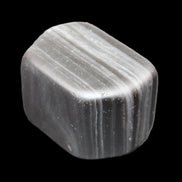 Black banded Obsidian paperweight 58/61*38/42*32/37mm 205/225g in sunlight - Rocks and Things Store