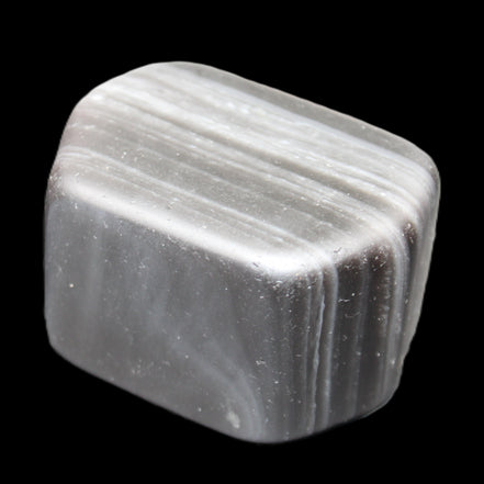 Black banded Obsidian paperweight 58/61*38/42*32/37mm 205/225g in sunlight - Rocks and Things Store