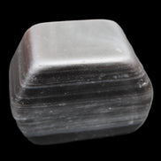 Black banded Obsidian paperweight 58/61*38/42*32/37mm 205/225g in sunlight - Rocks and Things Store