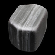 Black banded Obsidian paperweight 58/61*38/42*32/37mm 205/225g in sunlight - Rocks and Things Store