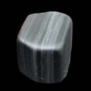 Black banded Obsidian paperweight 58/61*38/42*32/37mm 205/225g in sunlight - Rocks and Things Store