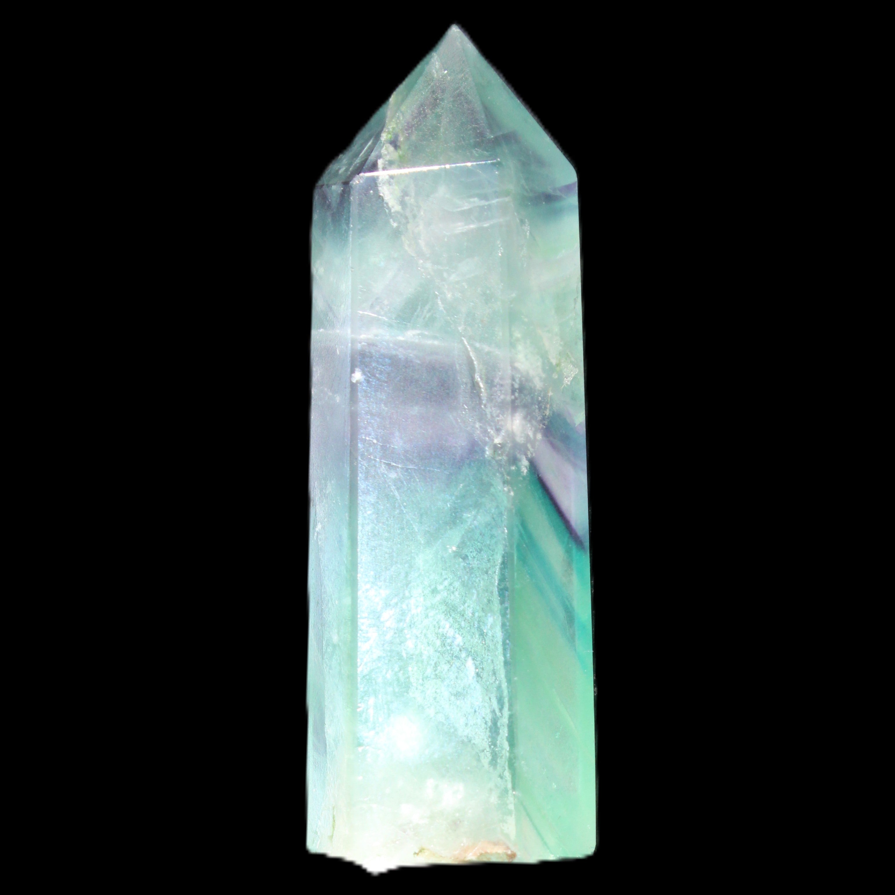 Rainbow Fluorite wand 60mm 43g in sunlight - Rocks and Things Store