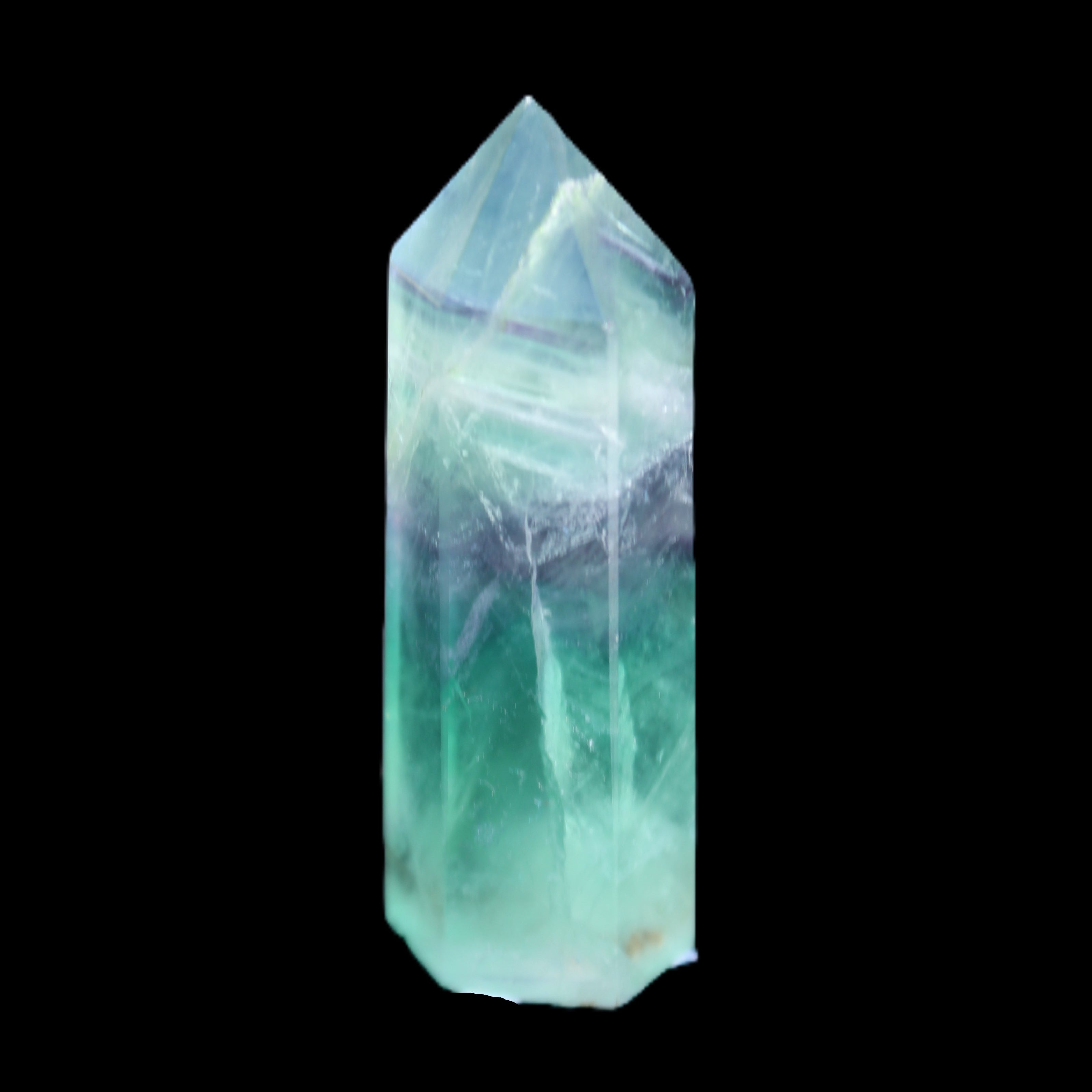 Rainbow Fluorite wand 60mm 43g in sunlight - Rocks and Things Store