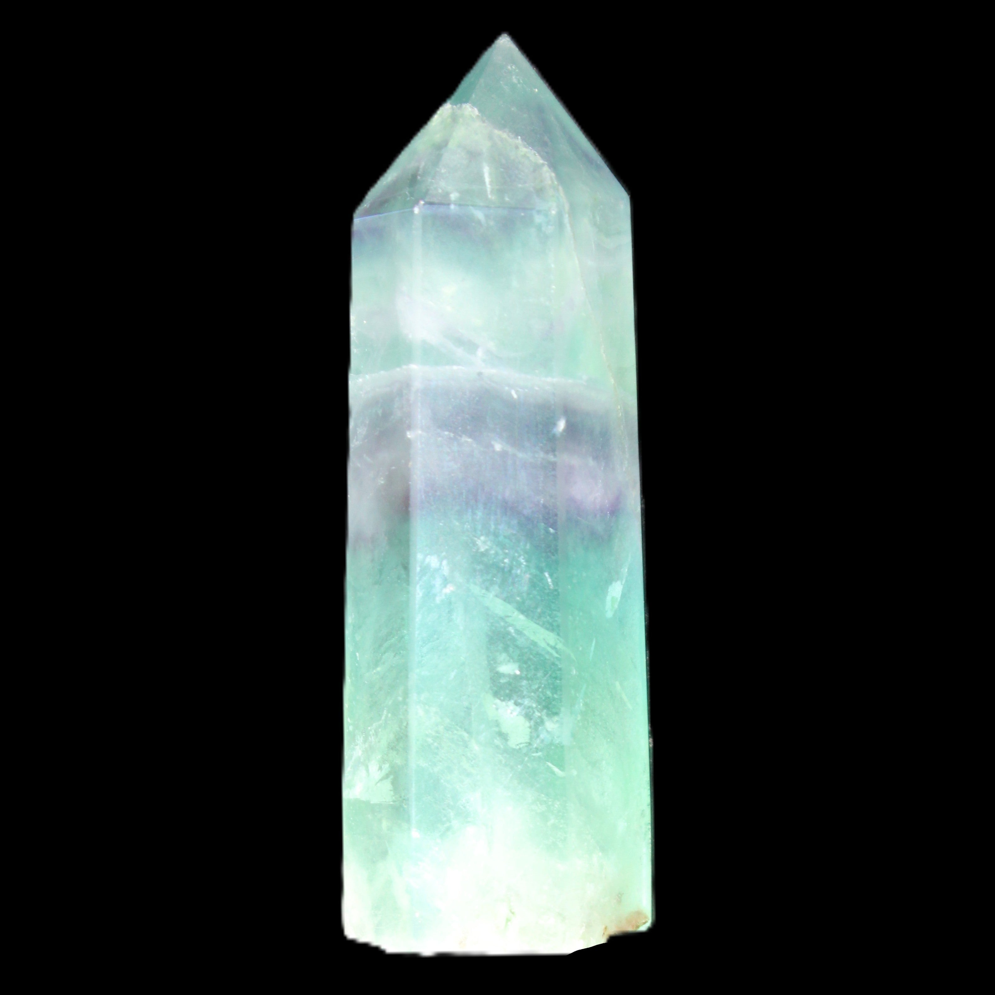 Rainbow Fluorite wand 60mm 43g in sunlight - Rocks and Things Store