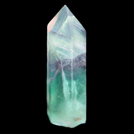 Rainbow Fluorite wand 60mm 43g in sunlight - Rocks and Things Store