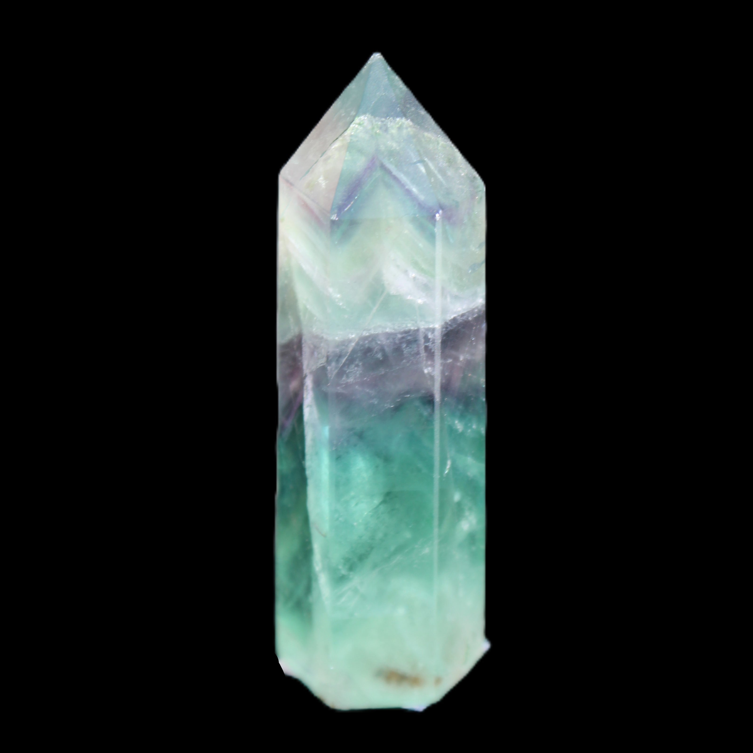 Rainbow Fluorite wand 60mm 43g in sunlight - Rocks and Things Store