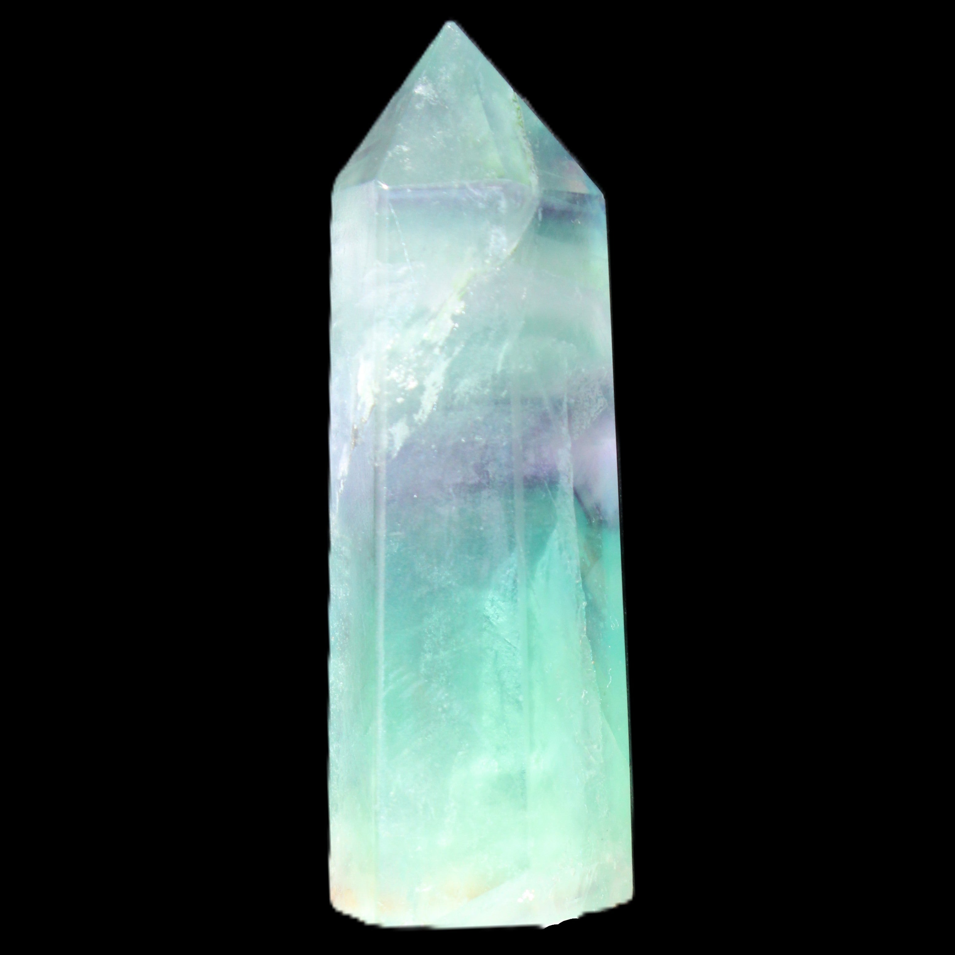 Rainbow Fluorite wand 60mm 43g in sunlight - Rocks and Things Store