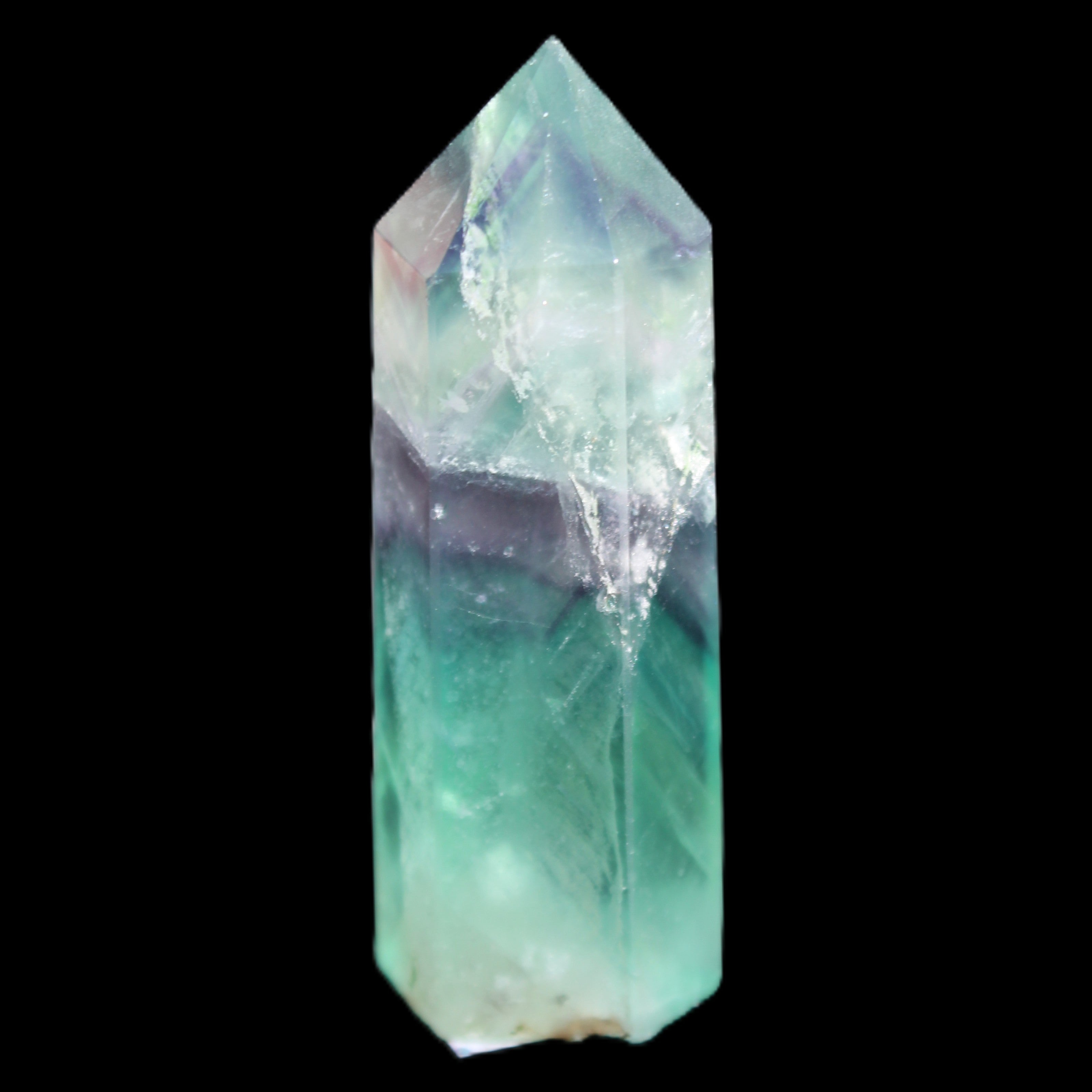 Rainbow Fluorite wand 60mm 43g in sunlight - Rocks and Things Store