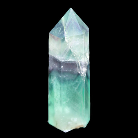Rainbow Fluorite wand 60mm 43g in sunlight - Rocks and Things Store