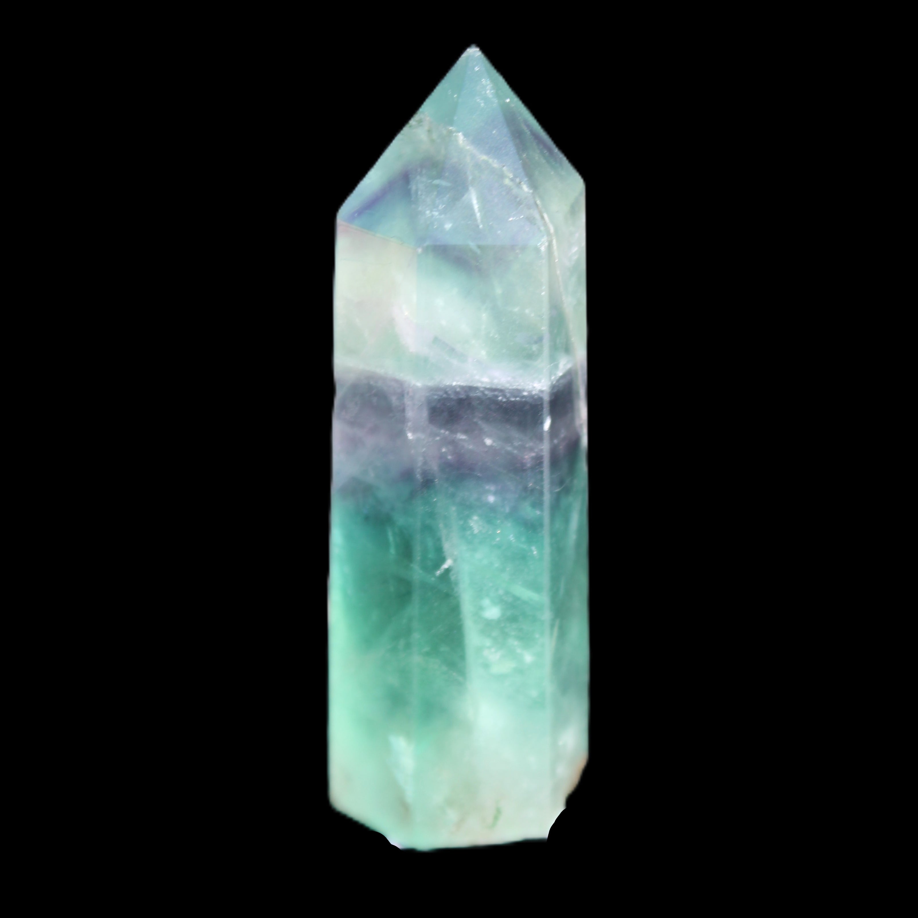 Rainbow Fluorite wand 60mm 43g in sunlight - Rocks and Things Store