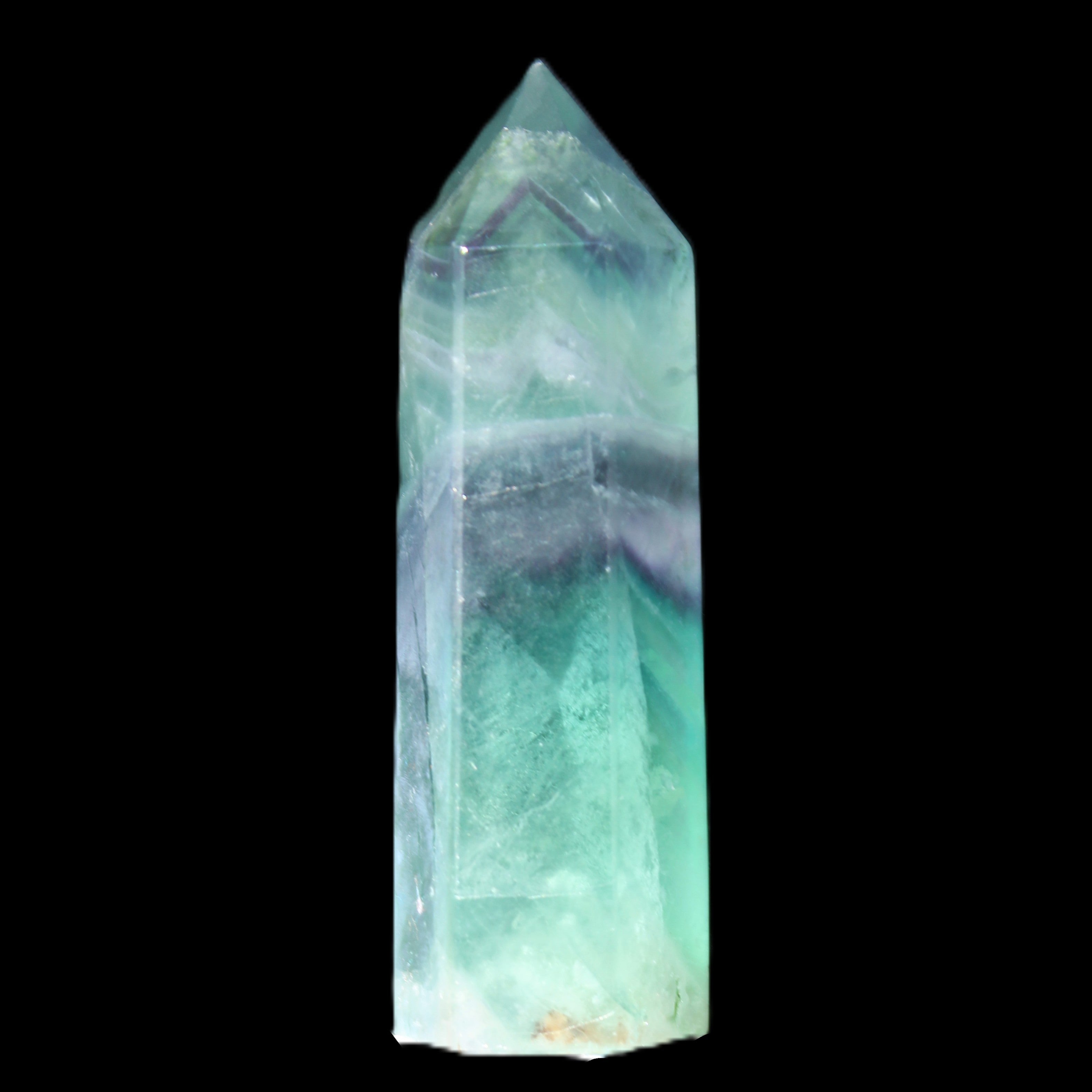 Rainbow Fluorite wand 60mm 43g in sunlight - Rocks and Things Store