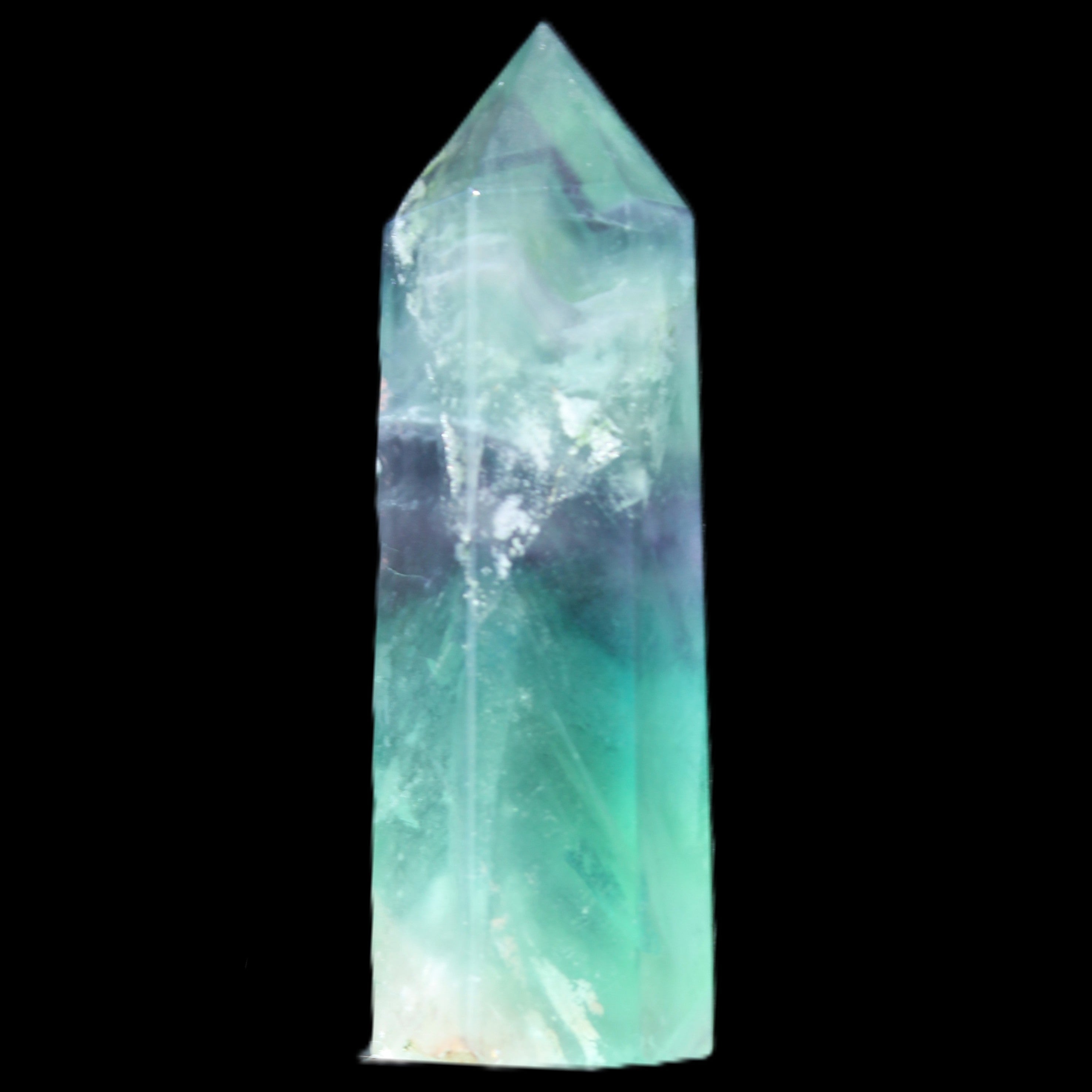 Rainbow Fluorite wand 60mm 43g in sunlight - Rocks and Things Store