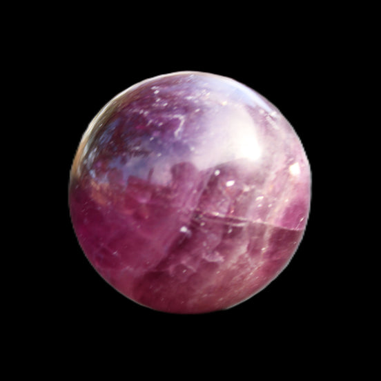 Rainbow Fluorite sphere 30mm 44g in sunlight - Rocks and Things Store
