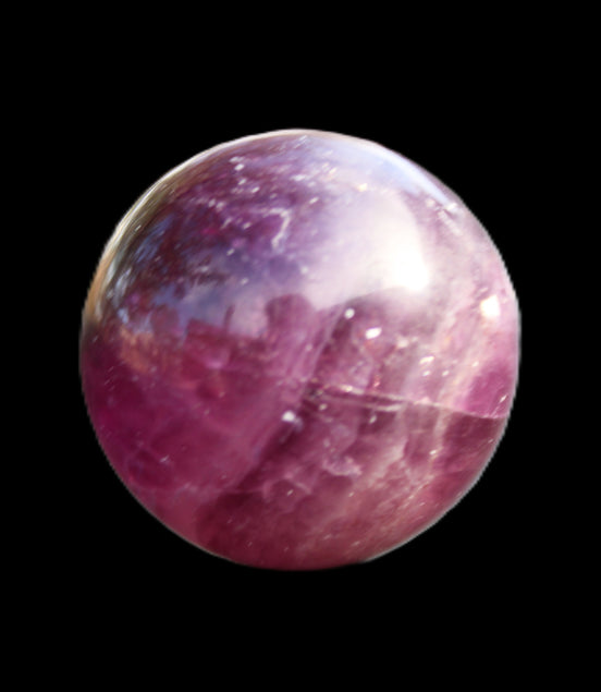 Rainbow Fluorite sphere 30mm 44g in sunlight - Rocks and Things Store