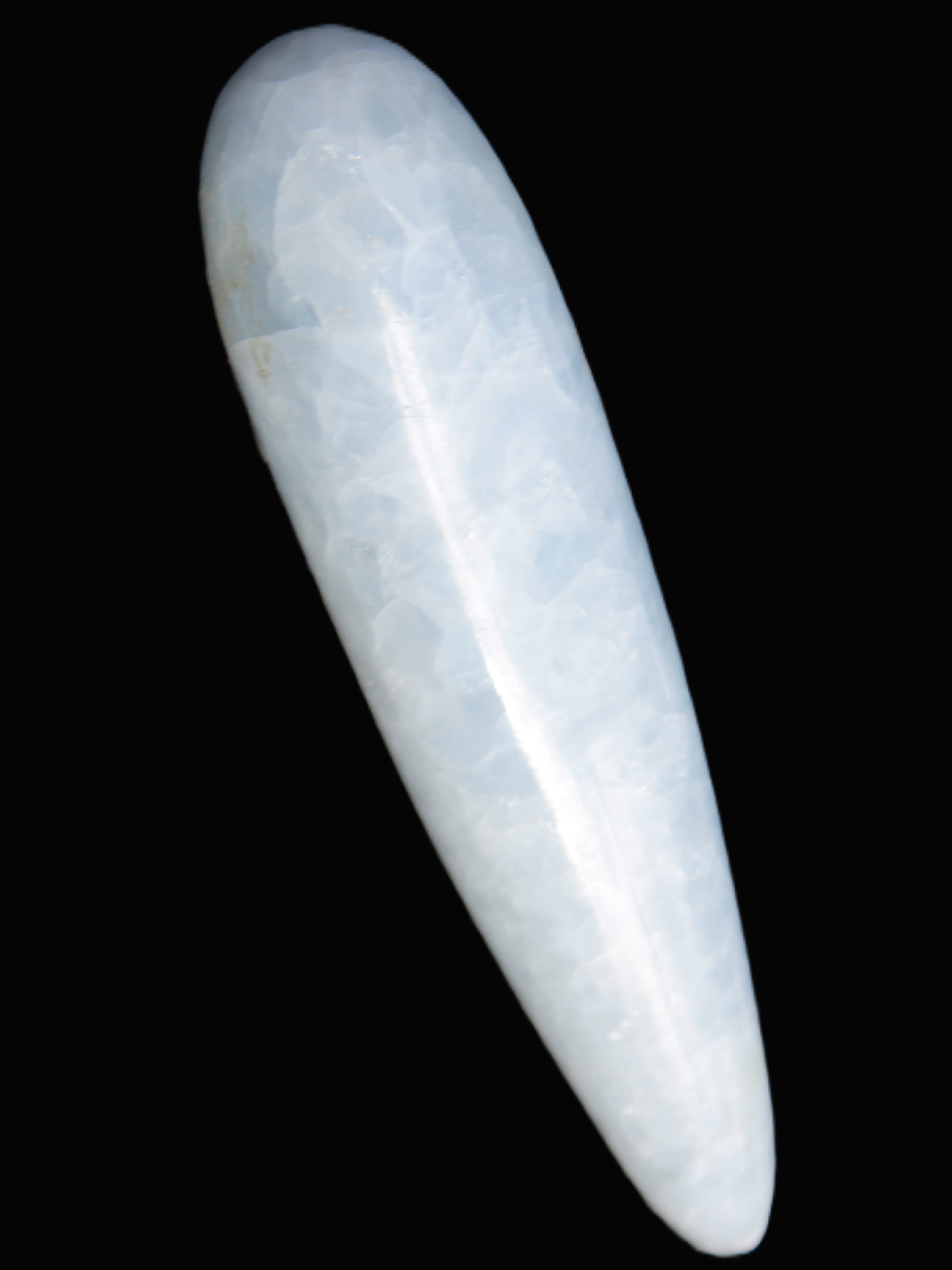 Celestite hand-carved massage wand, various sizes Rocks and Things Store