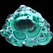 Silicified Malachite Chrysocolla slice 125*104*16mm 470g in sunlight - Rocks and Things Store