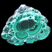 Silicified Malachite Chrysocolla slice 125*104*16mm 470g in sunlight - Rocks and Things Store