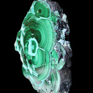 Silicified Malachite Chrysocolla slice 125*104*16mm 470g in sunlight - Rocks and Things Store