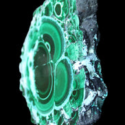 Silicified Malachite Chrysocolla slice 125*104*16mm 470g in sunlight - Rocks and Things Store