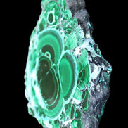 Silicified Malachite Chrysocolla slice 125*104*16mm 470g in sunlight - Rocks and Things Store